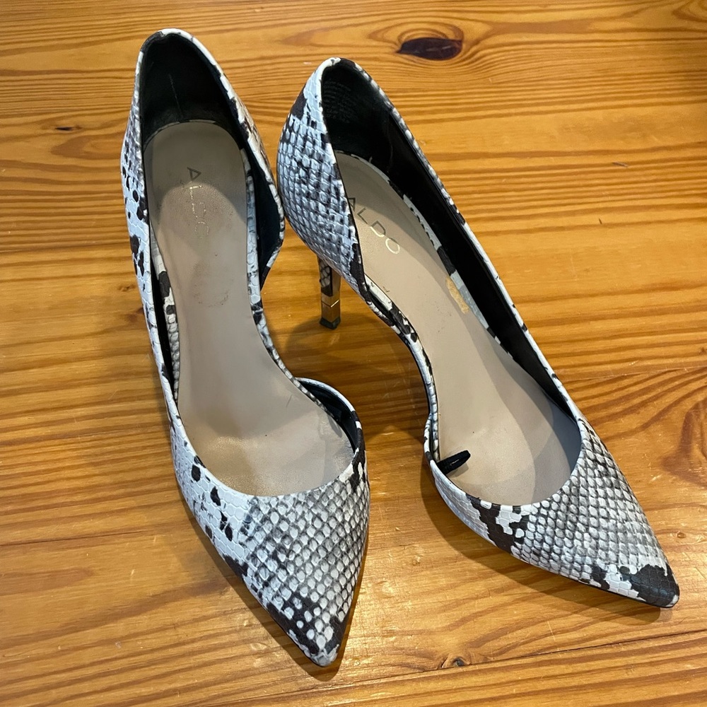ALDO snake skin pumps